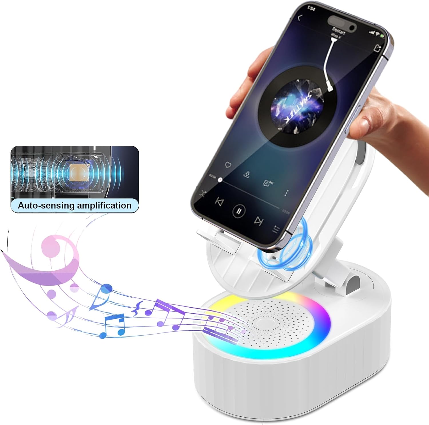 Audio Music By - AKLLCCR Wireless Induction Audio Bluetooth Speaker