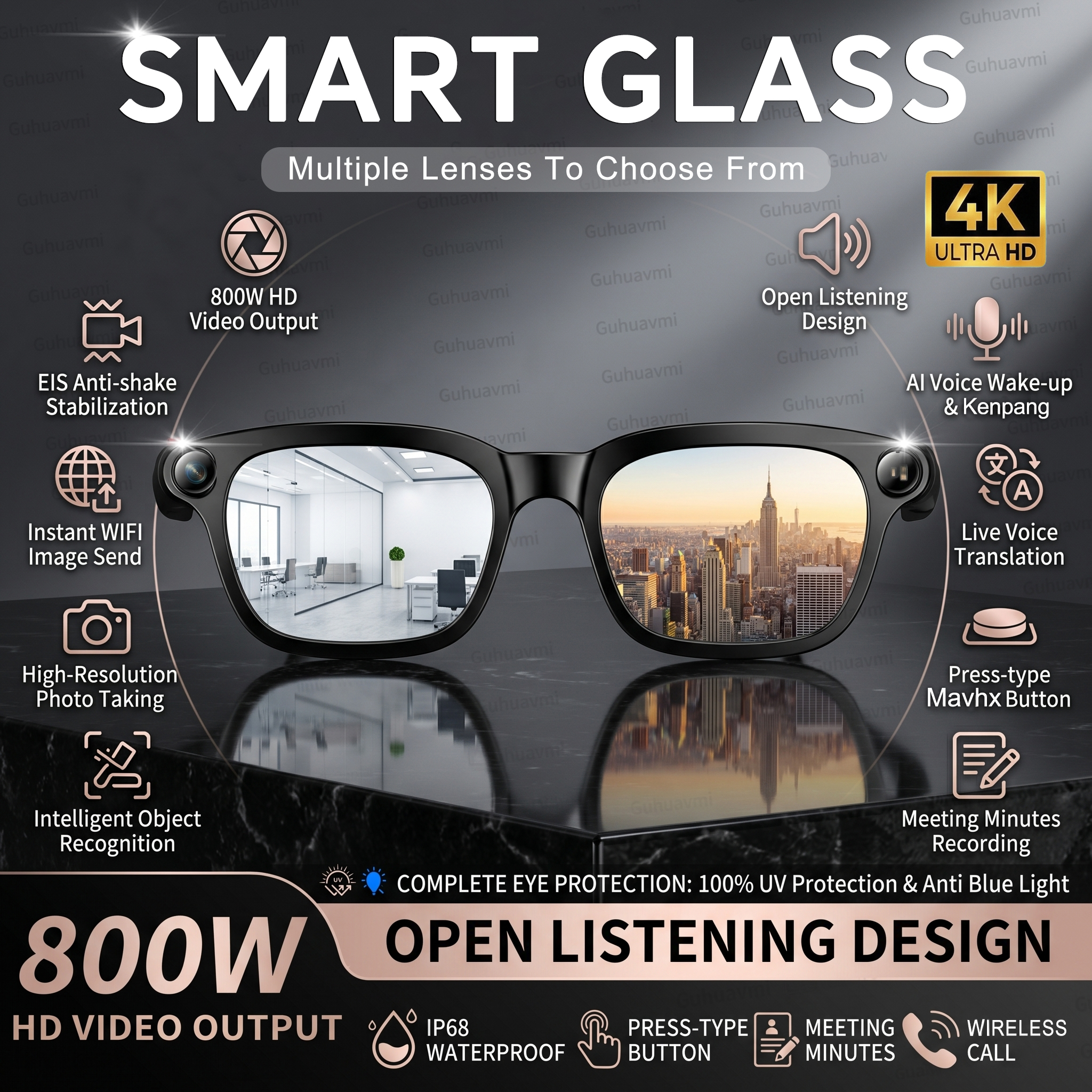 Audio Hd Music - New Smart AI Glasses with 800W
