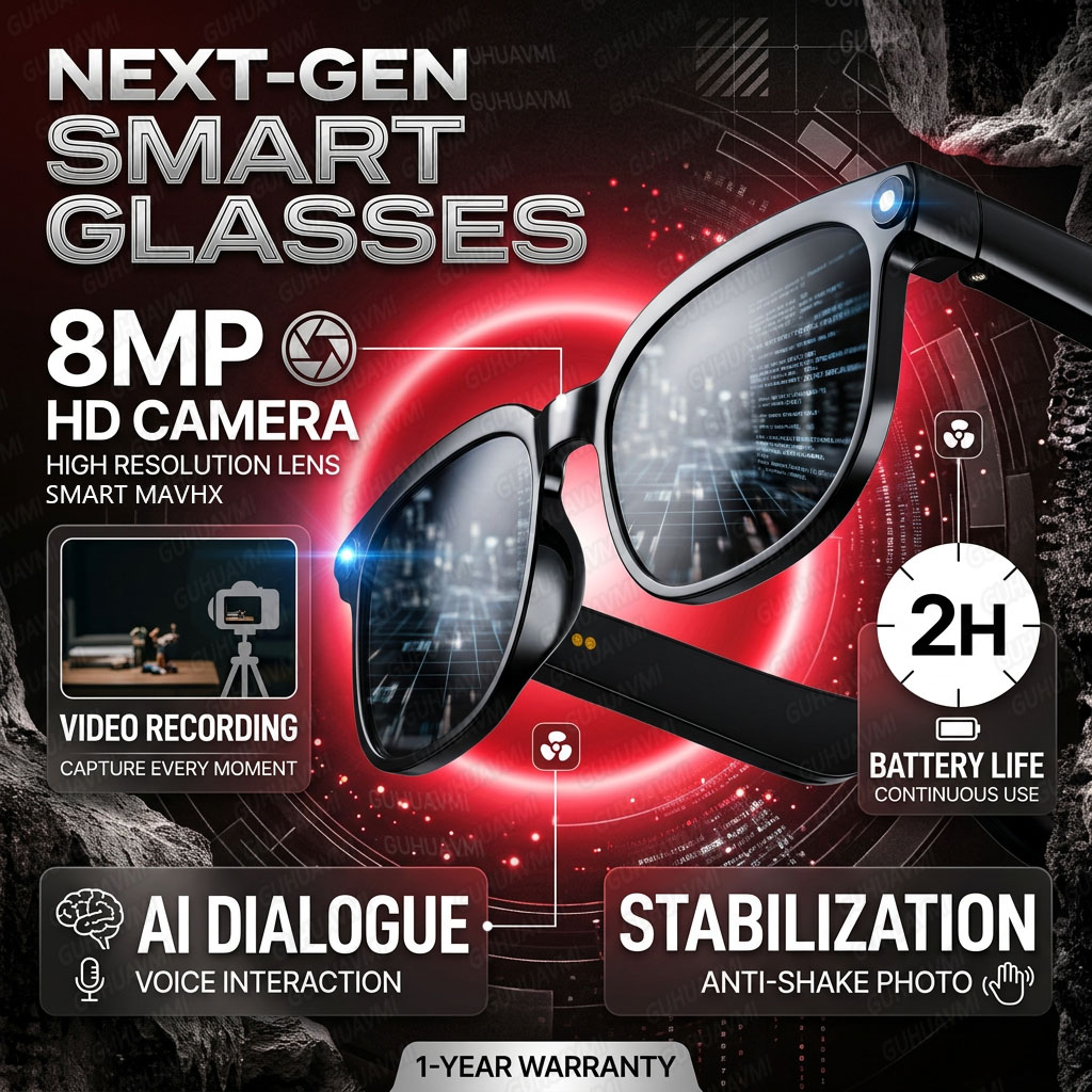 Wireless Smart Camera Glasses  – Audio Hd Music recenzja i cena