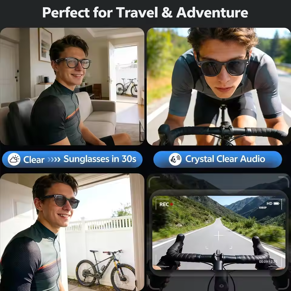 Wireless Smart Camera Glasses  – Audio Hd Music recenzja i cena