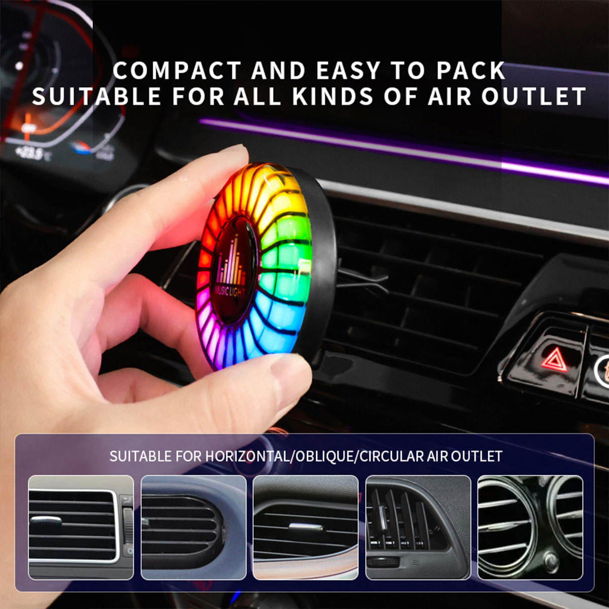 Car Music Rhythm Lamp Car Air  – Audio Music Light recenzja i cena