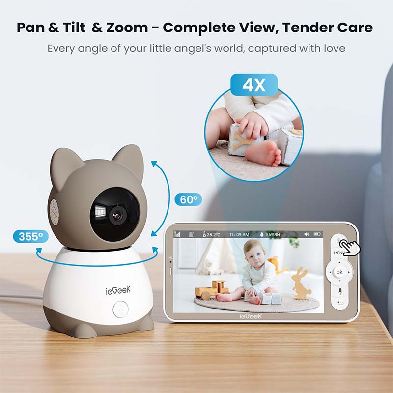 ieGeek Baby Monitor with 2K Ca – Audio Detect Music recenzja i cena