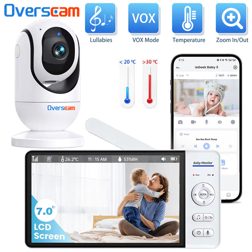 7.0 Inch Screen Baby Monitor 5 – Audio Detect Music recenzja i cena