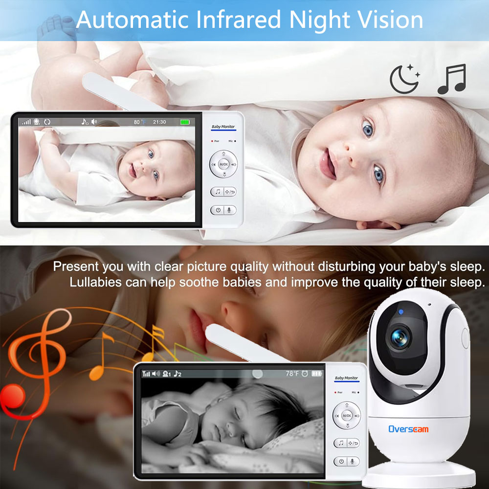 7.0 Inch Screen Baby Monitor 5 – Audio Detect Music recenzja i cena