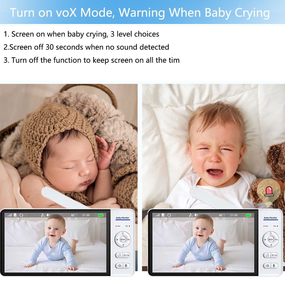 7.0 Inch Screen Baby Monitor 5 – Audio Detect Music recenzja i cena