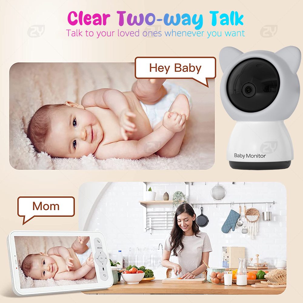 2K/3MP 5-inch Wireless Baby Mo – Audio Detect Music recenzja i cena