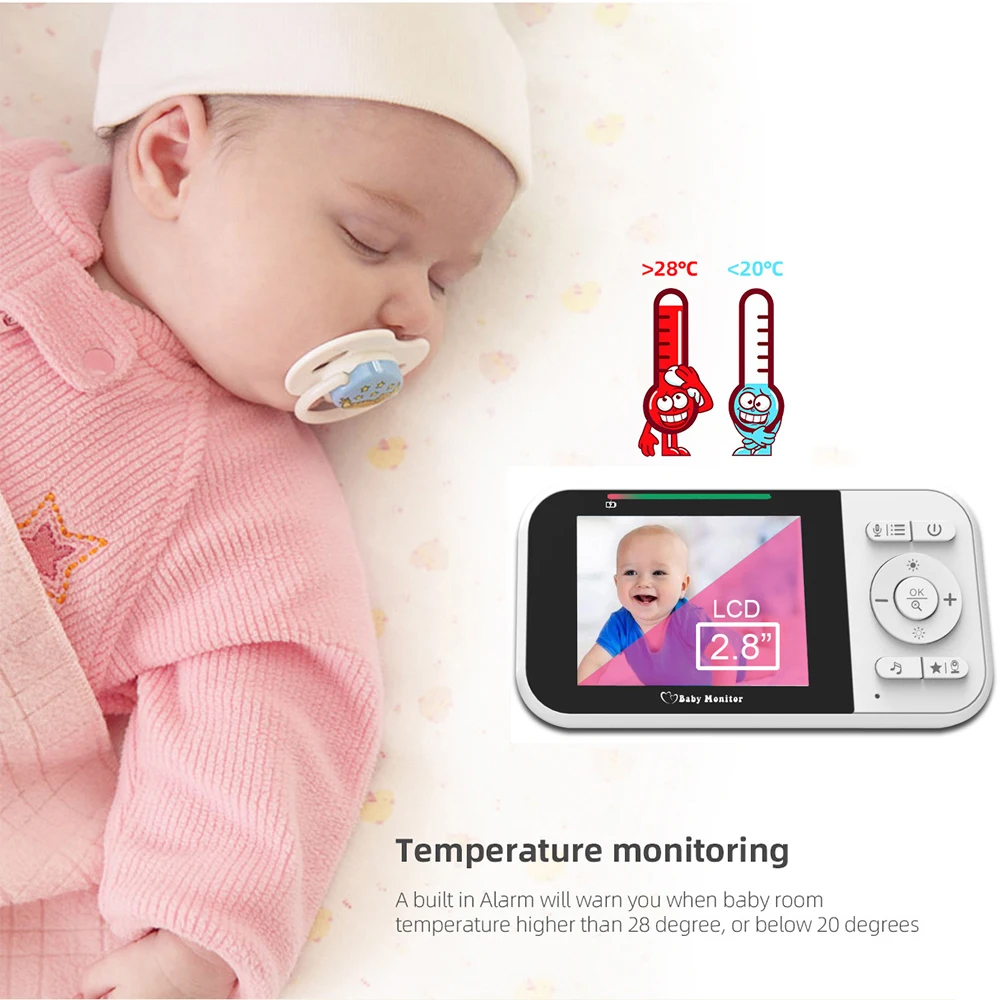 2.8 Inch Video Baby Monitor Ni – Audio Detect Music recenzja i cena