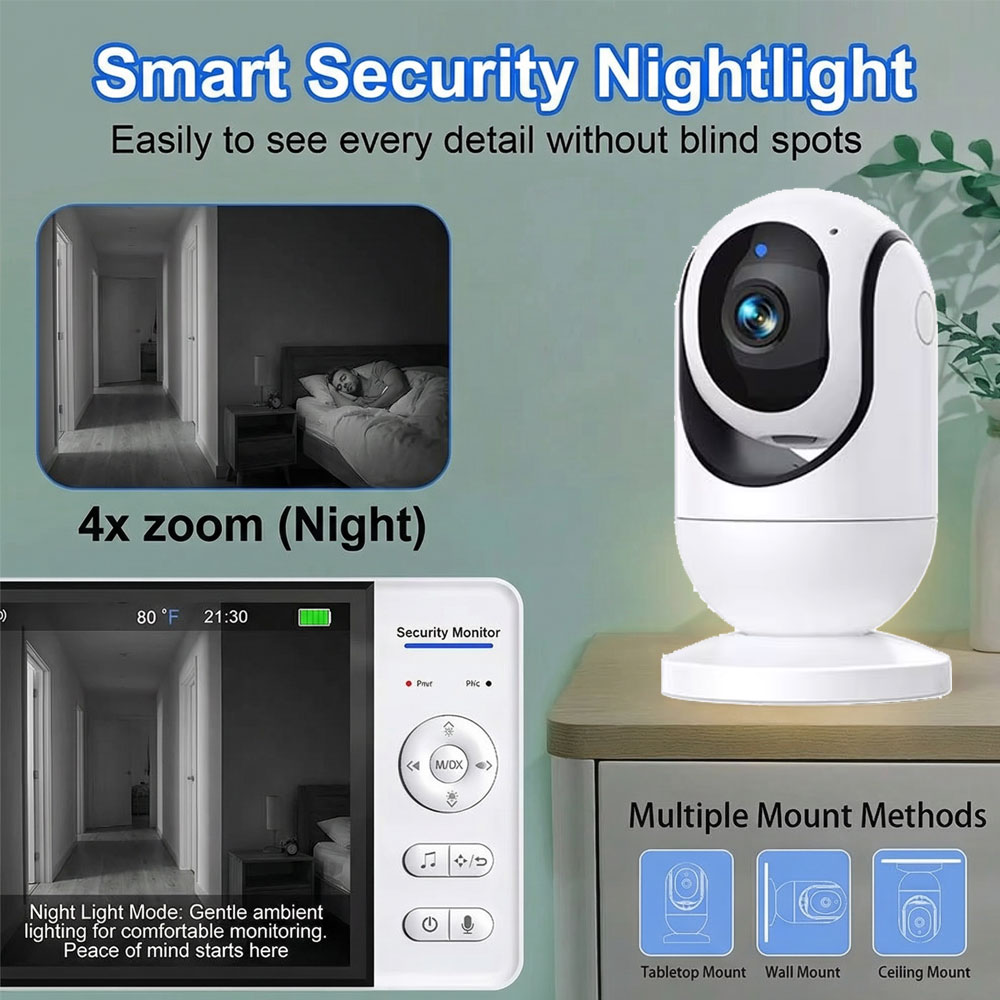 7-Inch 1080P Baby Monitor with – Audio Detect Music recenzja i cena