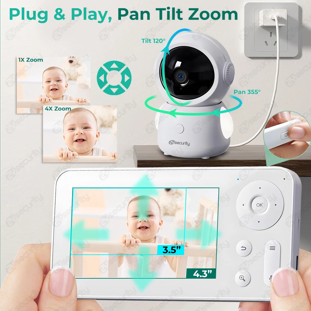 2K WiFi Baby Monitor with Scre – Audio Detect Music recenzja i cena