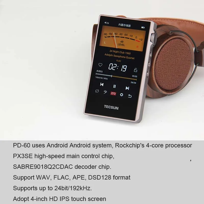 Tecsun PD-60 4 inch IPS touch  – Audio Music Equalizer recenzja i cena