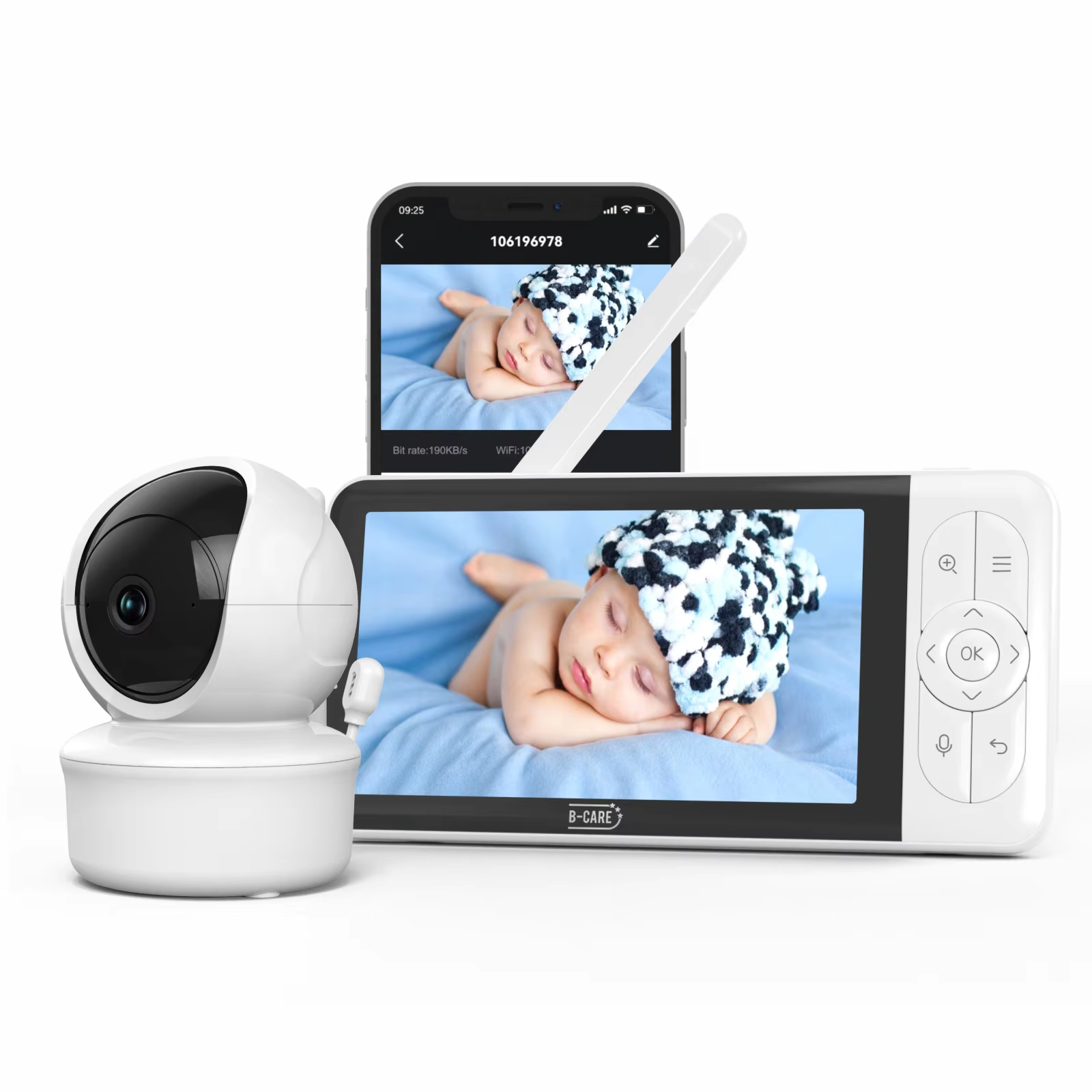 Babystar 5-inch Tuya baby moni – Audio Detect Music recenzja i cena