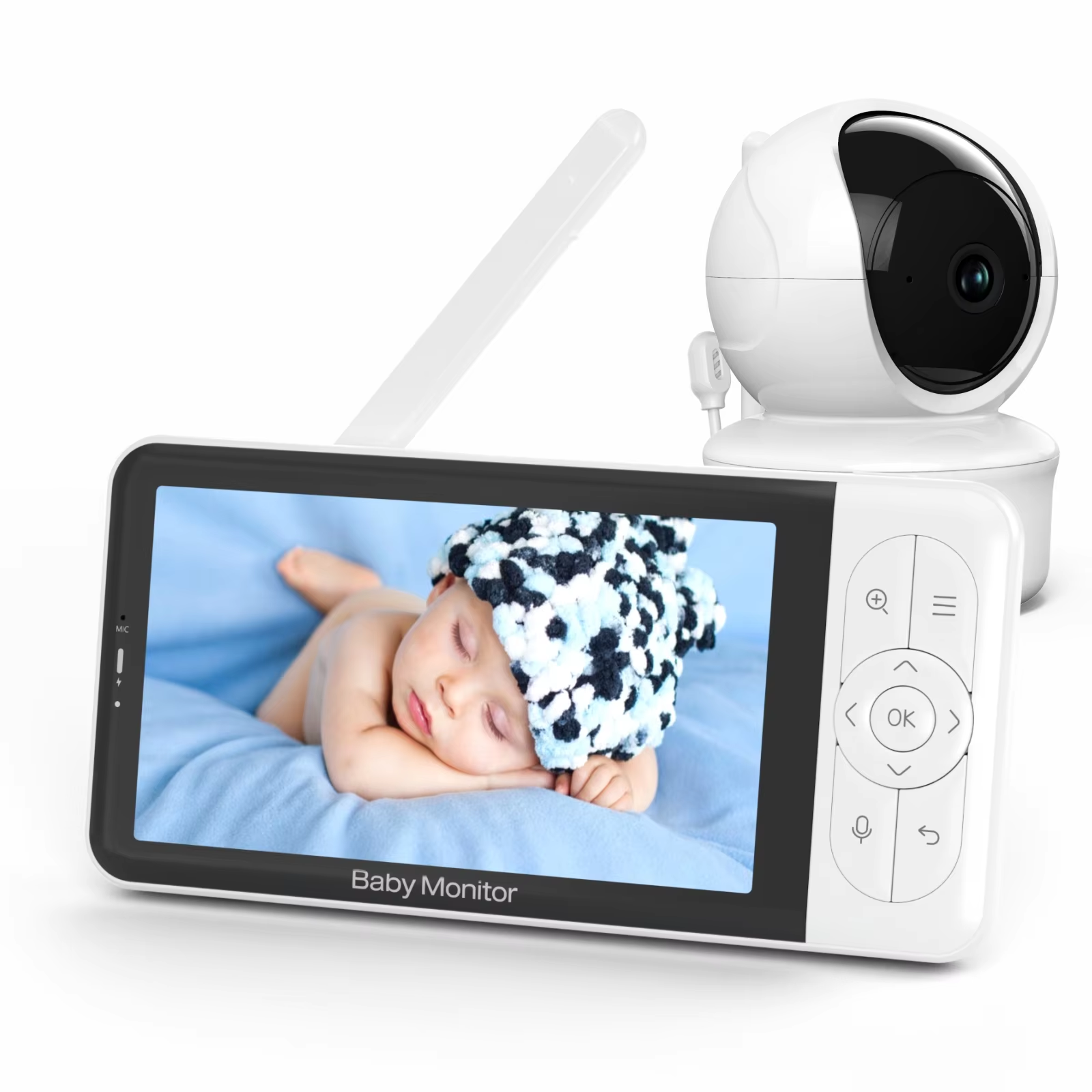 Babystar 5-inch Tuya baby moni – Audio Detect Music recenzja i cena