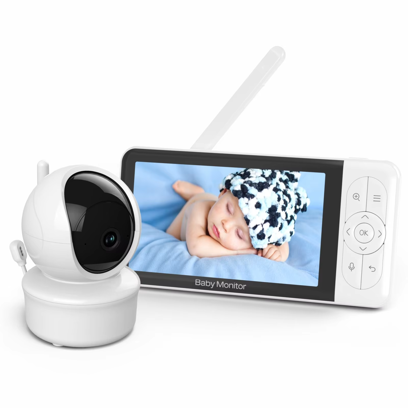 Babystar 5-inch Tuya baby moni – Audio Detect Music recenzja i cena