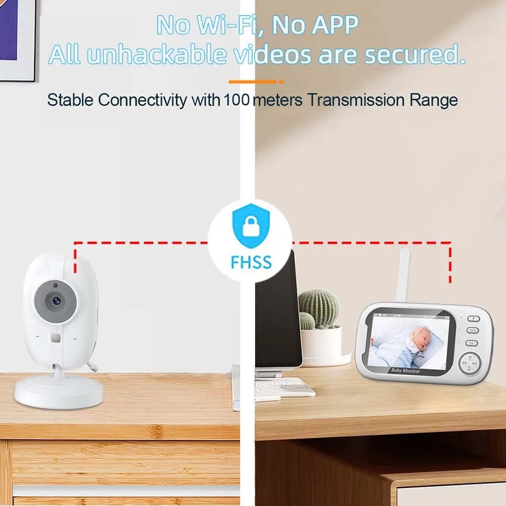 3.5'' Video Baby Monitor 2.4G  – Audio Detect Music recenzja i cena
