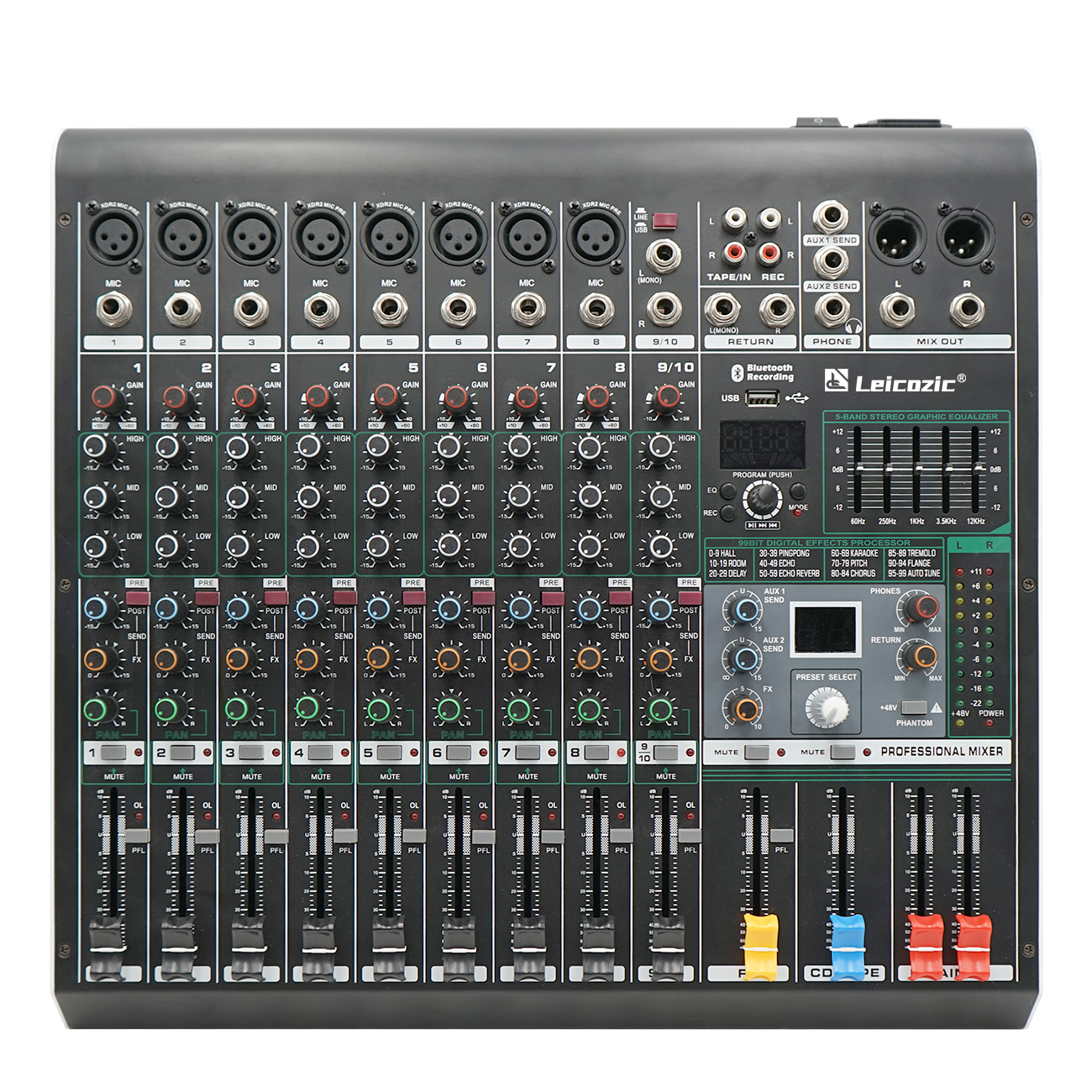 Leicozic Mixing Console MX802  – Audio Music Equalizer recenzja i cena