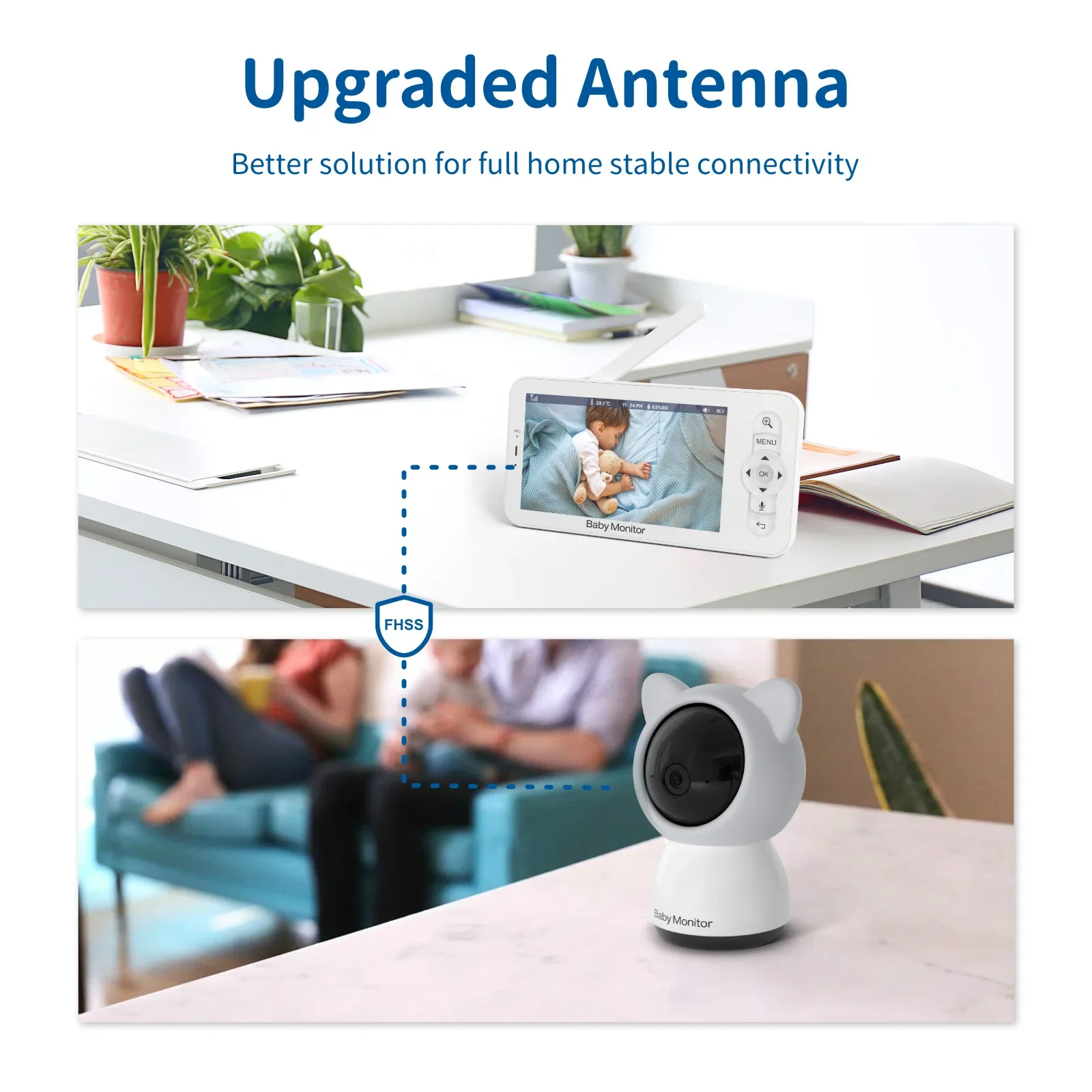 Baby Monitor HD 5 Inch LCD Two – Audio Detect Music recenzja i cena