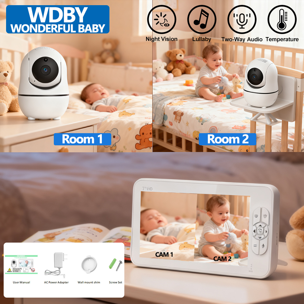 7.0 Inch HD Video Baby Monitor – Audio Hd Music recenzja i cena