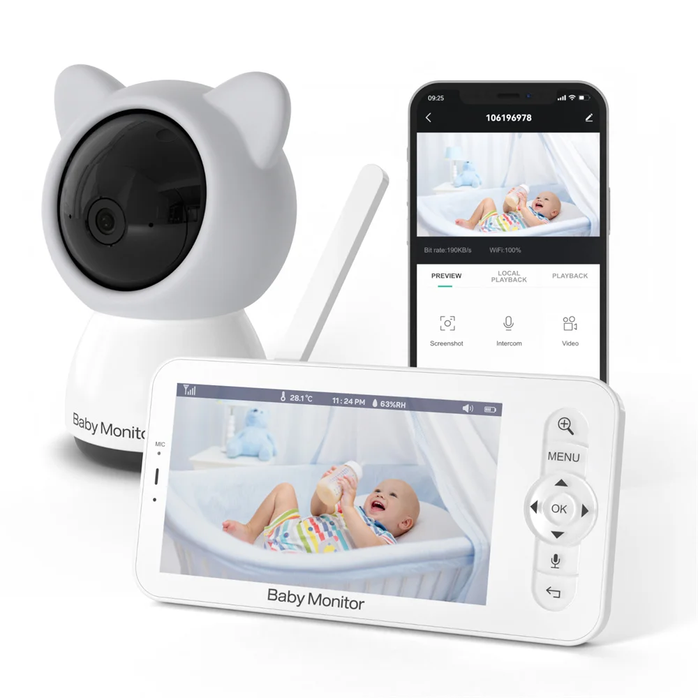 Babystar 5 Inch Wifi Baby Moni – Audio Detect Music recenzja i cena