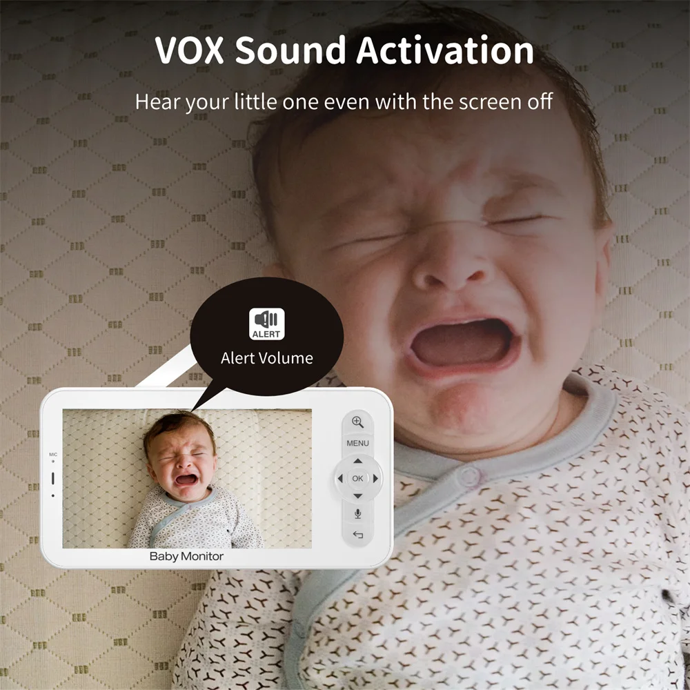 Babystar 5 Inch Wifi Baby Moni – Audio Detect Music recenzja i cena