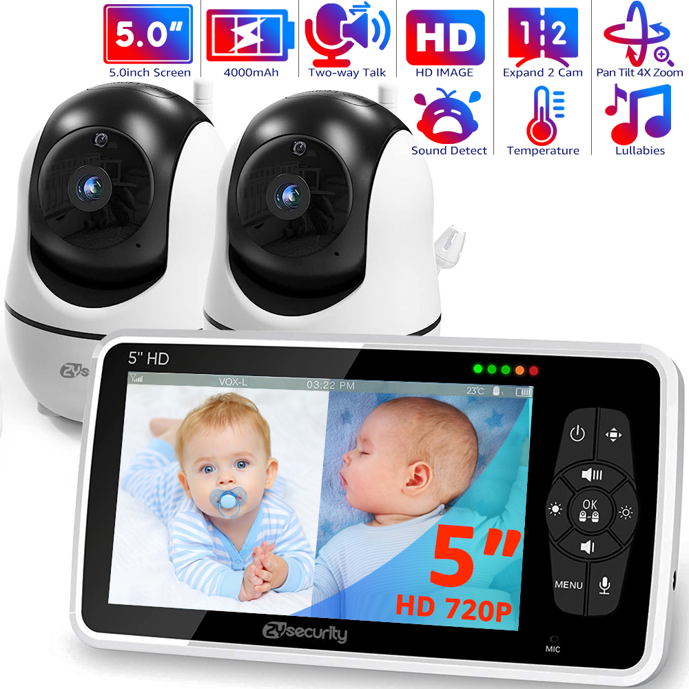 5''Video Baby Monitor with 2 C – Audio Detect Music recenzja i cena
