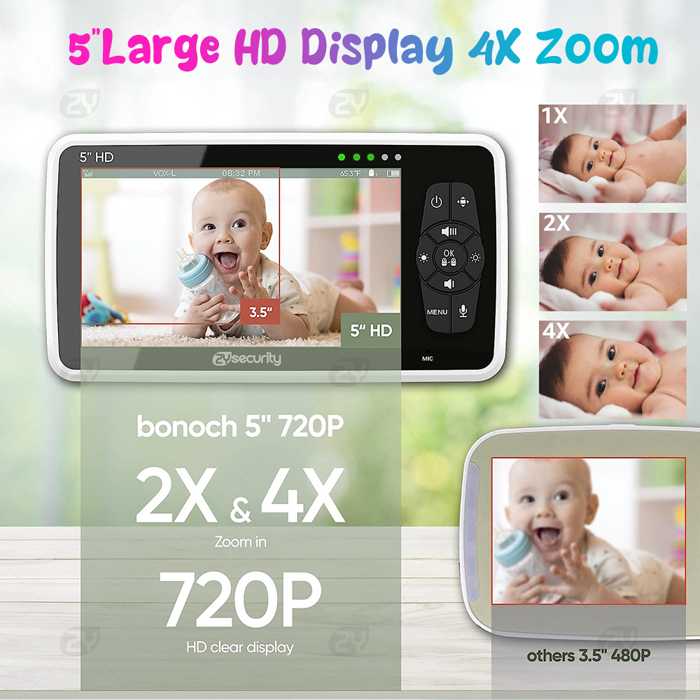 5''Video Baby Monitor with 2 C – Audio Detect Music recenzja i cena