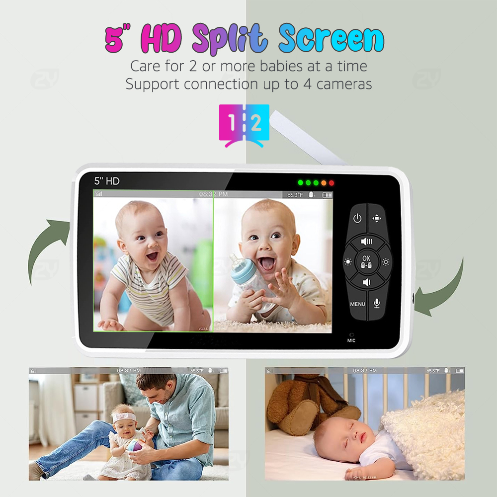 5''Video Baby Monitor with 2 C – Audio Detect Music recenzja i cena