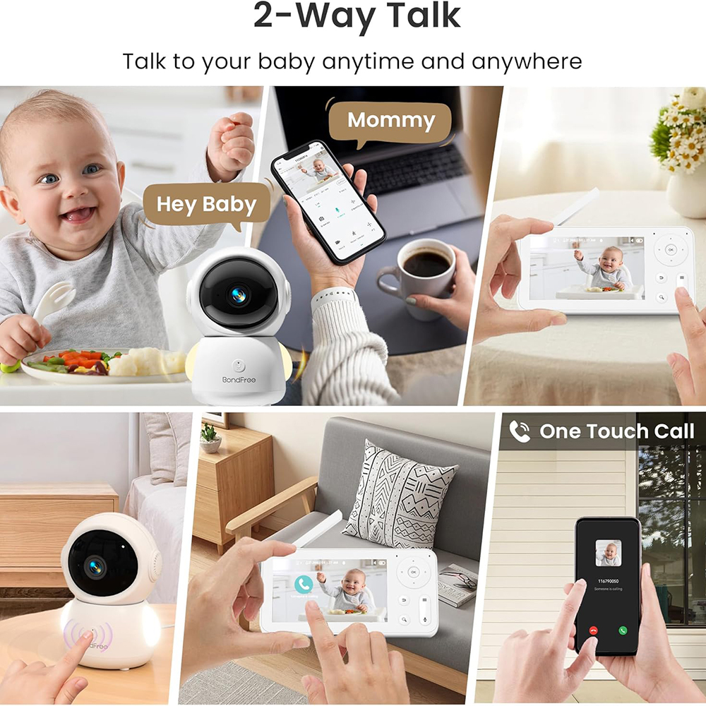 2K Baby Monitor with 2 Cameras – Audio Detect Music recenzja i cena