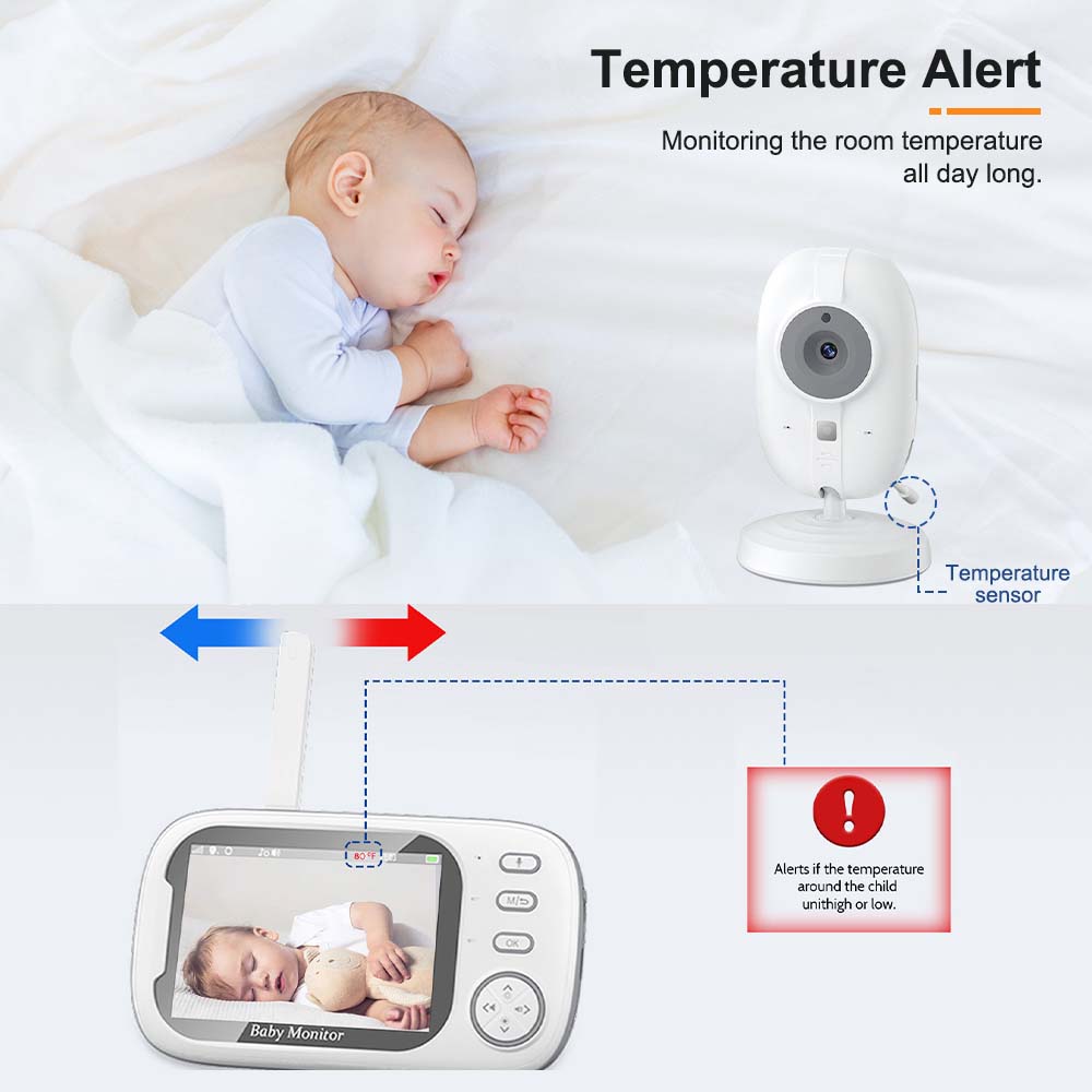 3.5'' Video Baby Monitor 2.4G  – Audio Detect Music recenzja i cena