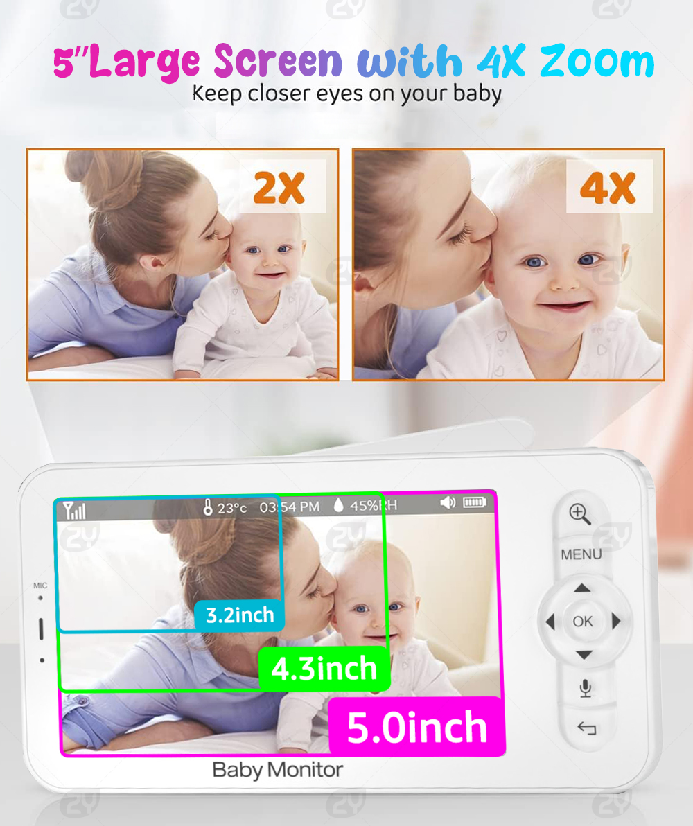 HD WiFi Baby Monitor with APP, – Audio Detect Music recenzja i cena