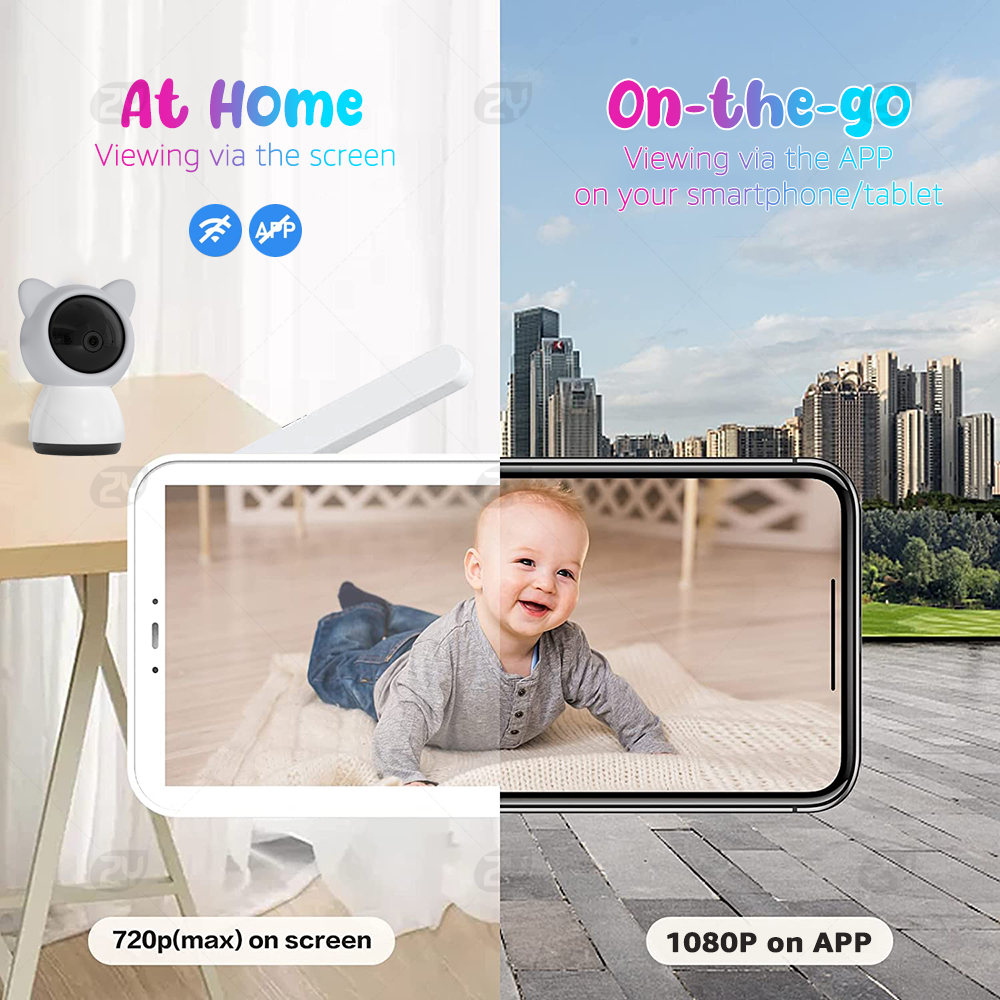 HD WiFi Baby Monitor with APP, – Audio Detect Music recenzja i cena