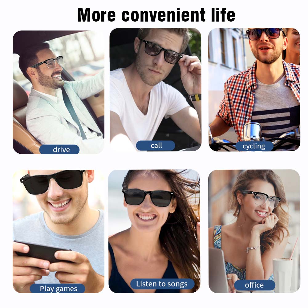 SENBONO E13 Smart Glasses:Blue – Audio Music Light recenzja i cena
